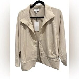 Joie Beige Button-Up Blazer